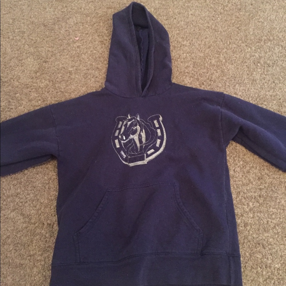 blue horse hoodie